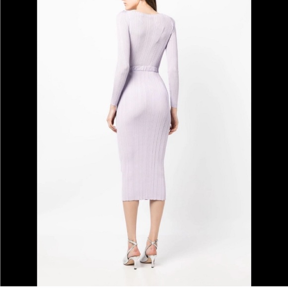 SELF-PORTRAIT Cut-Out Rib Knit Midi Dress - Picture 3 of 7